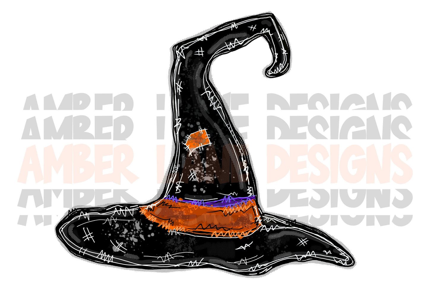 Black Witches Hat Sublimation | Witch Halloween PNG | Halloween art| Halloween Sublimation -INSTANT DOWNLOAD