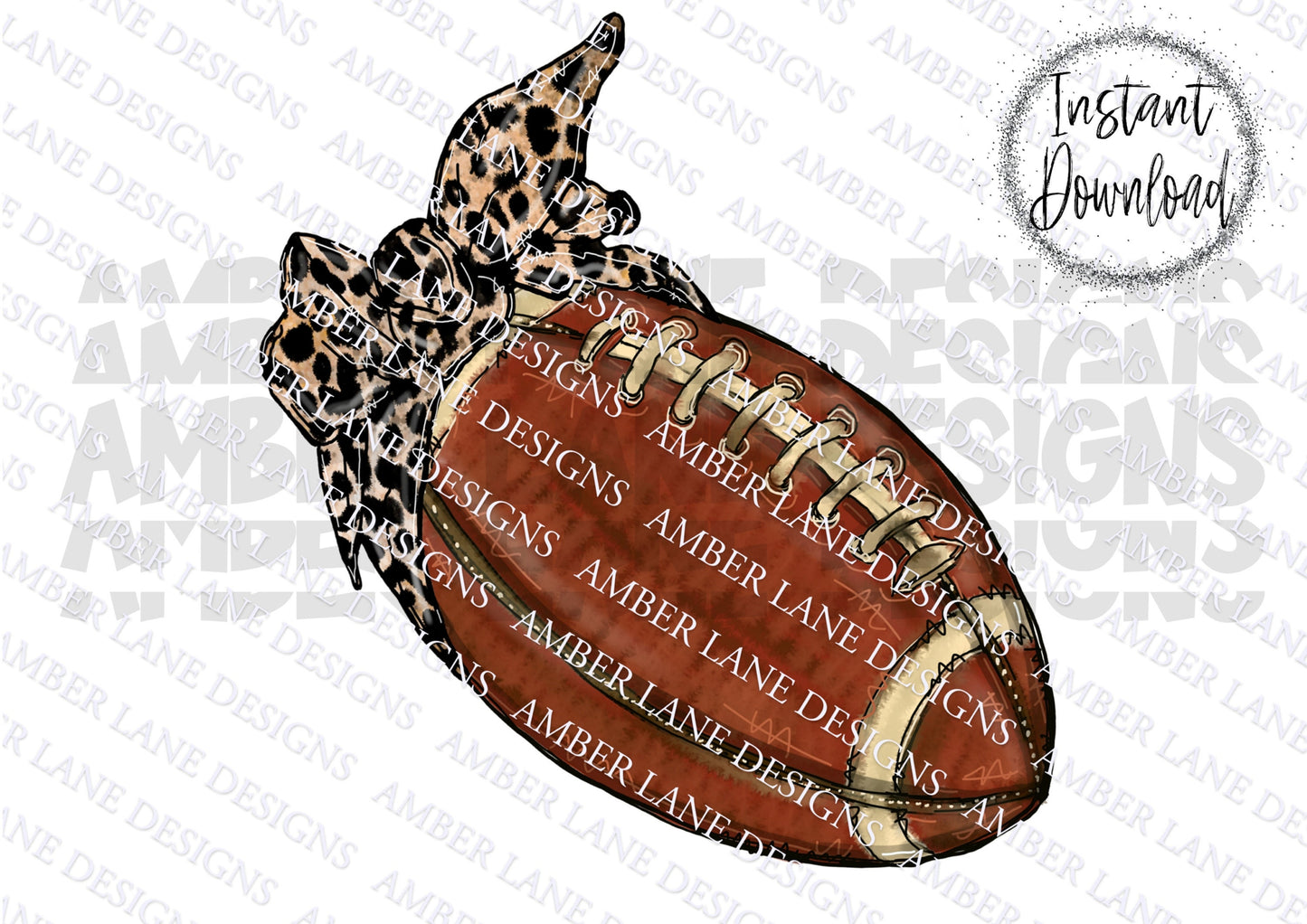 American Football With Leopard Bandana PNG | Football Design