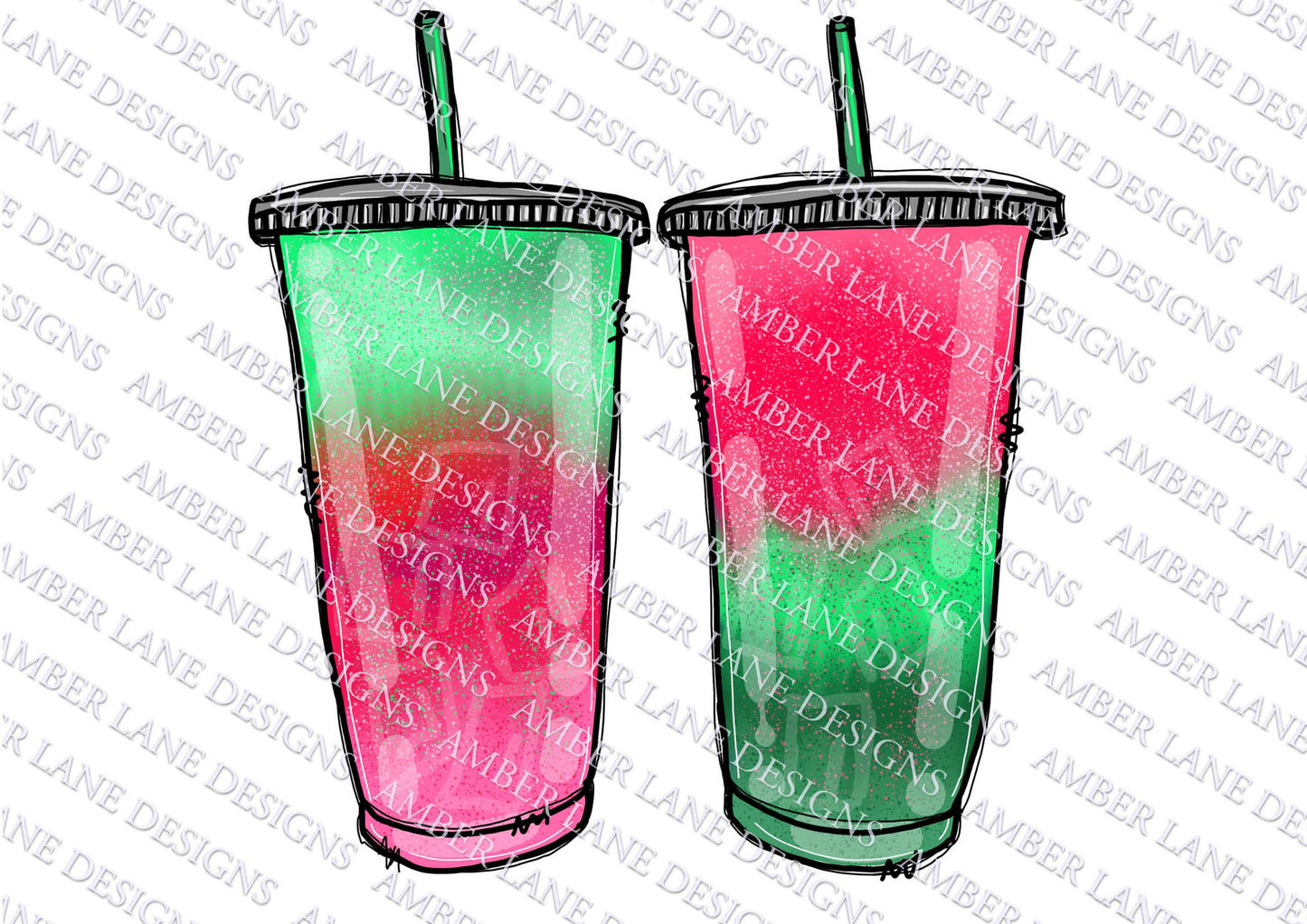 Loaded Tea PNG , sublimation , Watermelon colors