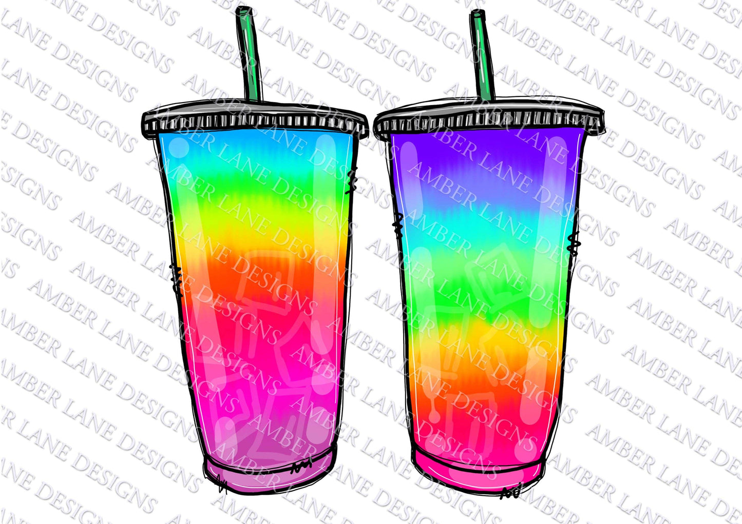 Loaded Tea PNG , sublimation , Rainbow colors