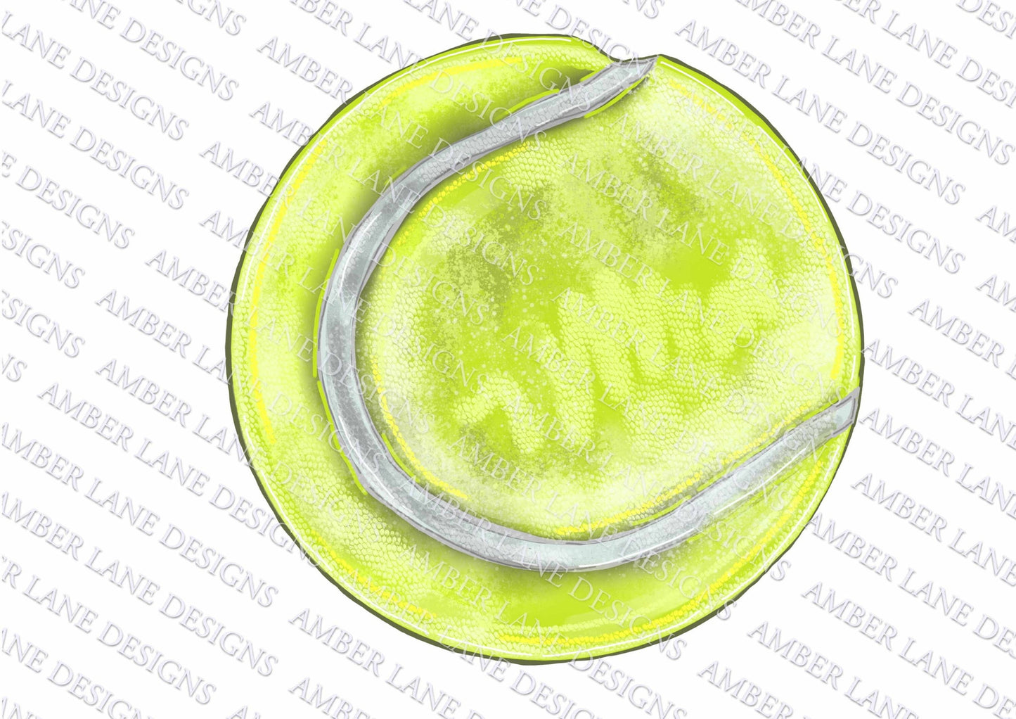 Tennis ball Png, hand drawn , file only tumbler wrap