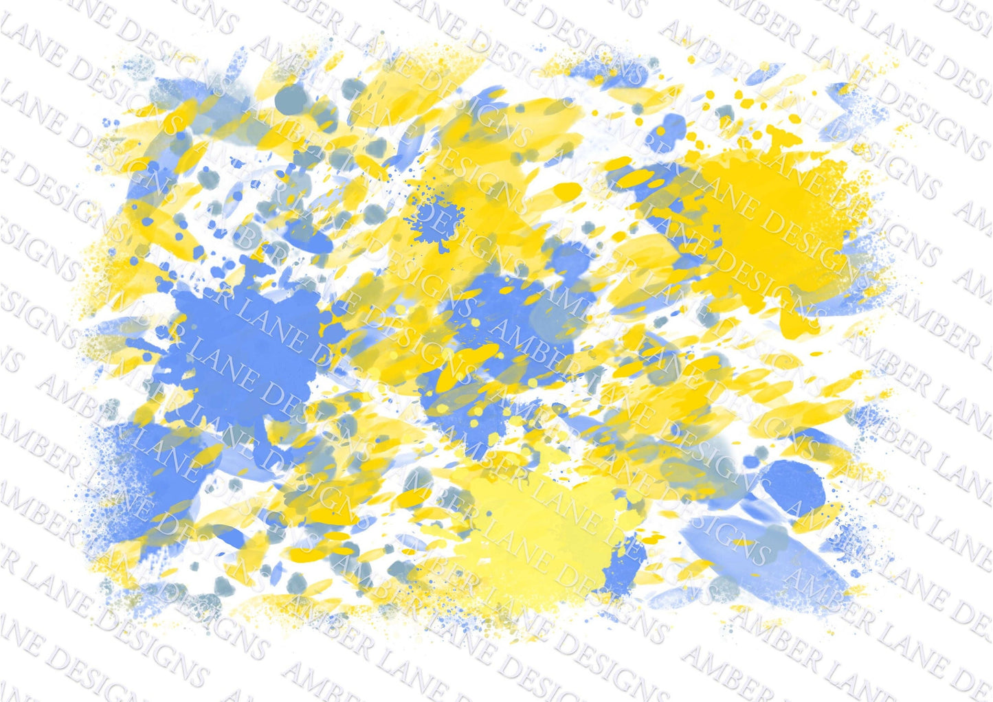 Blue and Yellow Paint Splatter background Sublimation png file