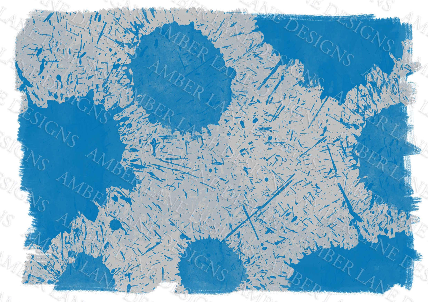 Blue and Sliver Paint Splatter background Sublimation png file