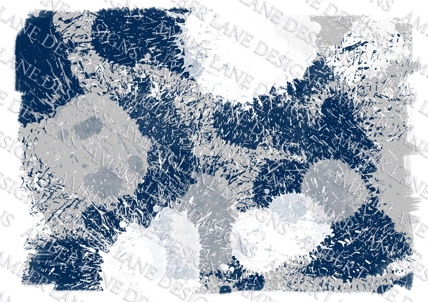 Blue Grey And White Paint Splatter background Sublimation png file