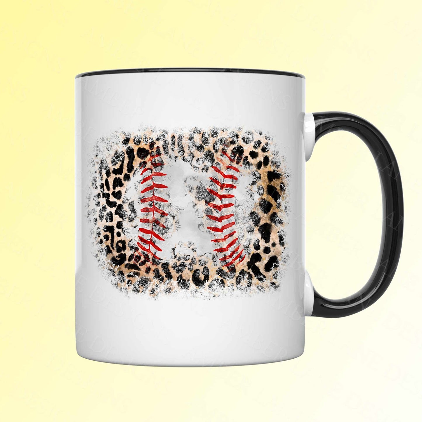 Baseball and leopard grunge Watercolor Background PNG , splash frame
