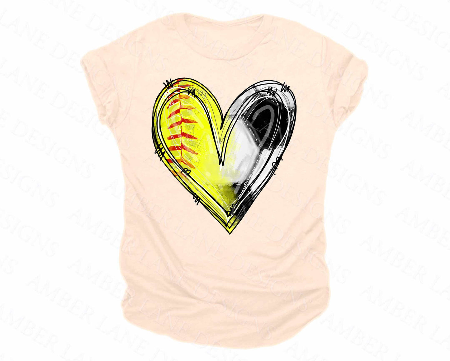Heart softball Soccer Ball file only tumbler wrap