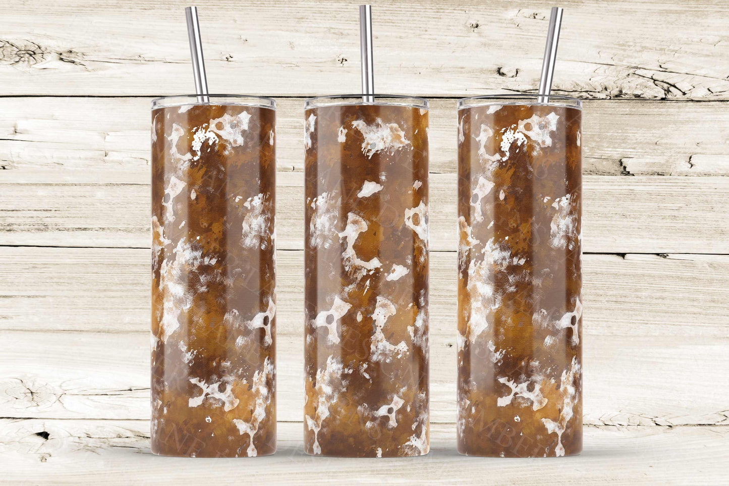 Cowhide 20oz SKINNY TUMBLER wrap