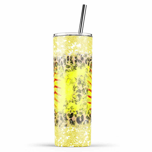 Leopard Distressed Softball Splash Frame, Background PNG Design | Softball Design