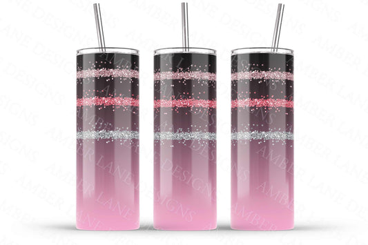 Purple glitter ombre stripes tumbler 20oz SKINNY TUMBLER straight wrap 1 jpeg file