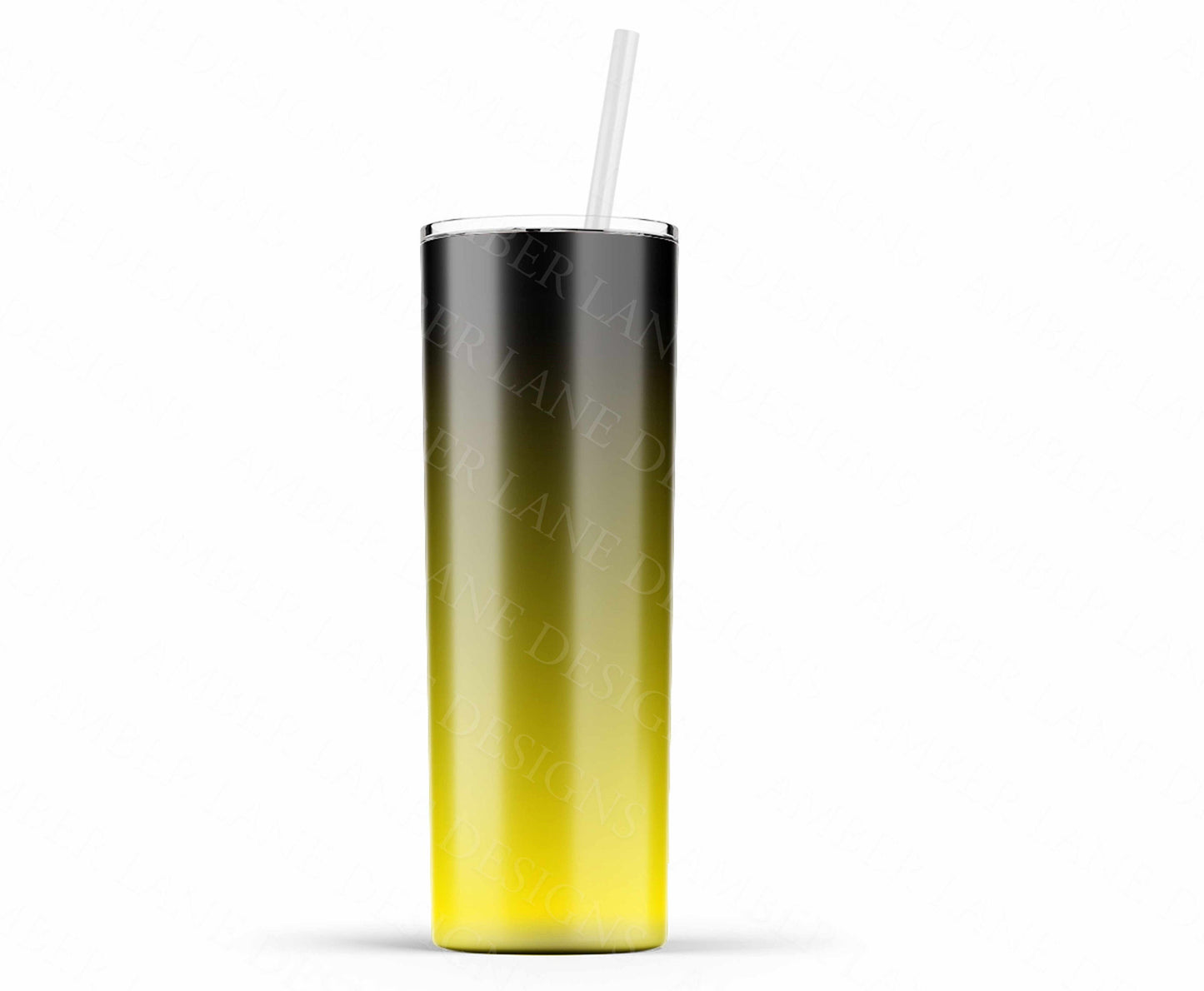Yellow and Black ombre tumbler 20oz SKINNY TUMBLER straight wrap 1 jpeg file