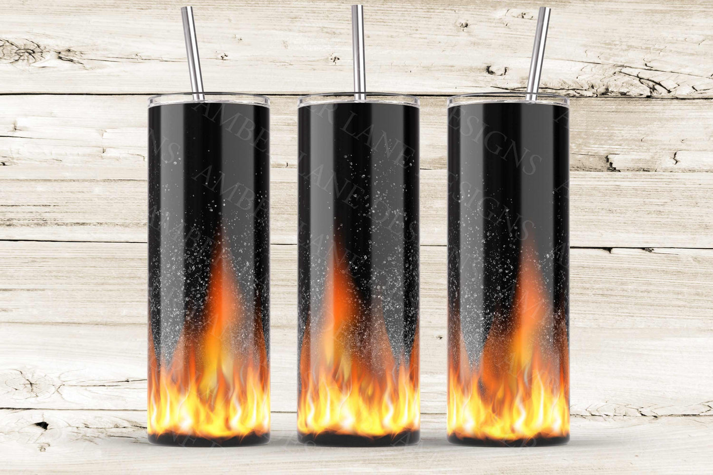 Fire Flames tumbler 20oz SKINNY TUMBLER straight wrap 1 jpeg file (not seamless)