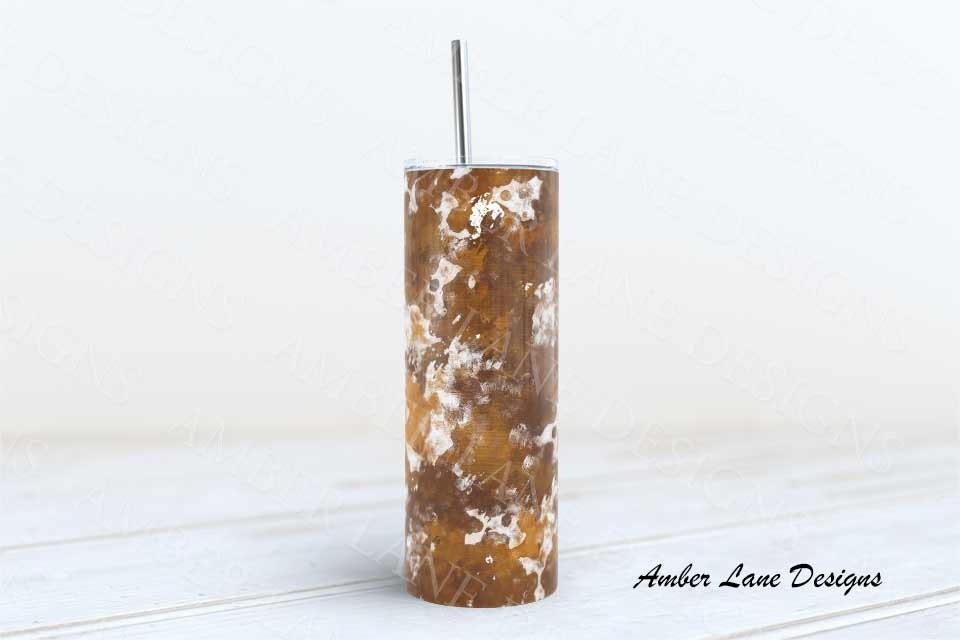 Cowhide 20oz SKINNY TUMBLER wrap