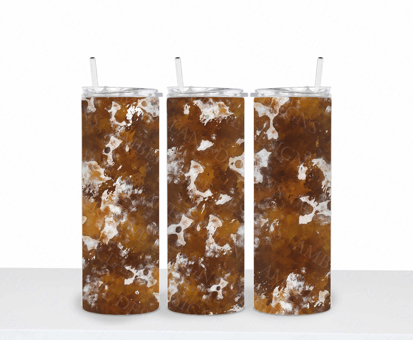 Cowhide 20oz SKINNY TUMBLER wrap