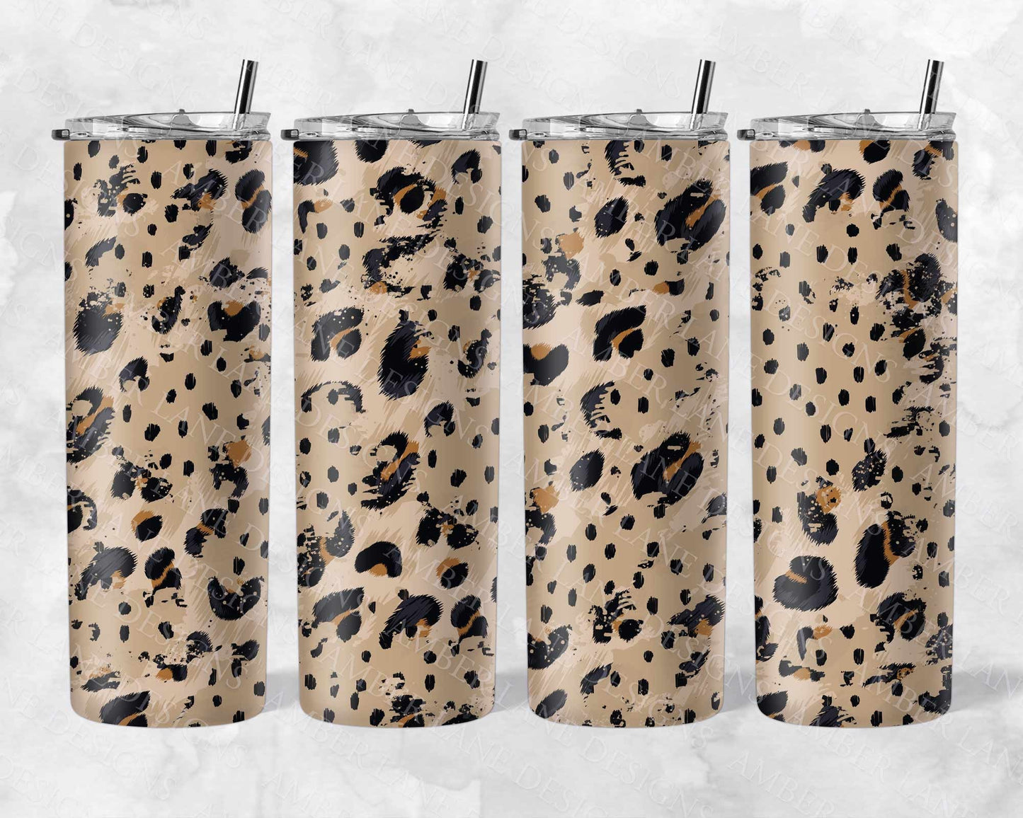 Cheetah Leopard 20oz SKINNY TUMBLER wrap