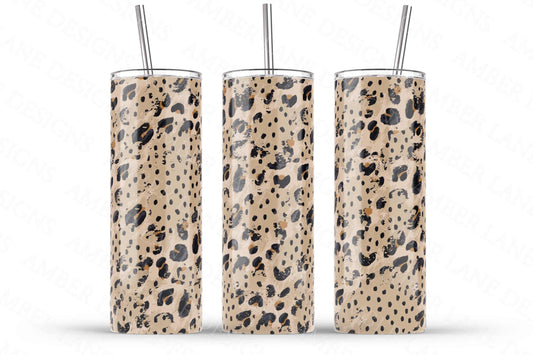 Cheetah Leopard 20oz SKINNY TUMBLER wrap