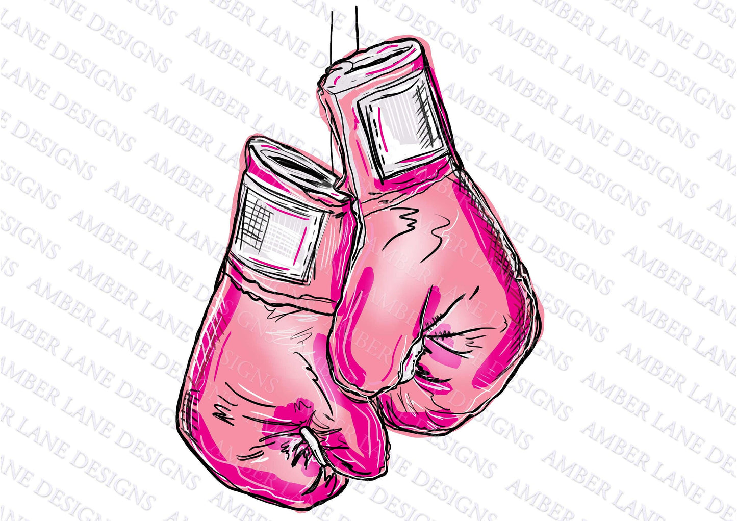 Pink boxing gloves png file