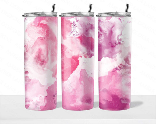 Pink Alcohol ink tumbler 20oz SKINNY TUMBLER straight wrap 1 jpeg file