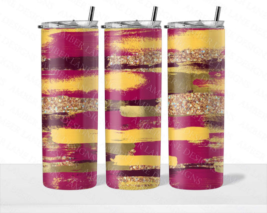 Maroon and Gold 20oz SKINNY TUMBLER straight wrap 1 jpeg file