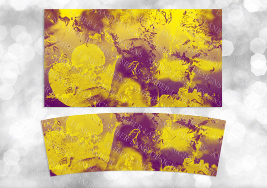 Purple and Gold inks 40oz TUMBLER Two Piece tumbler sublimation wrap png digital files