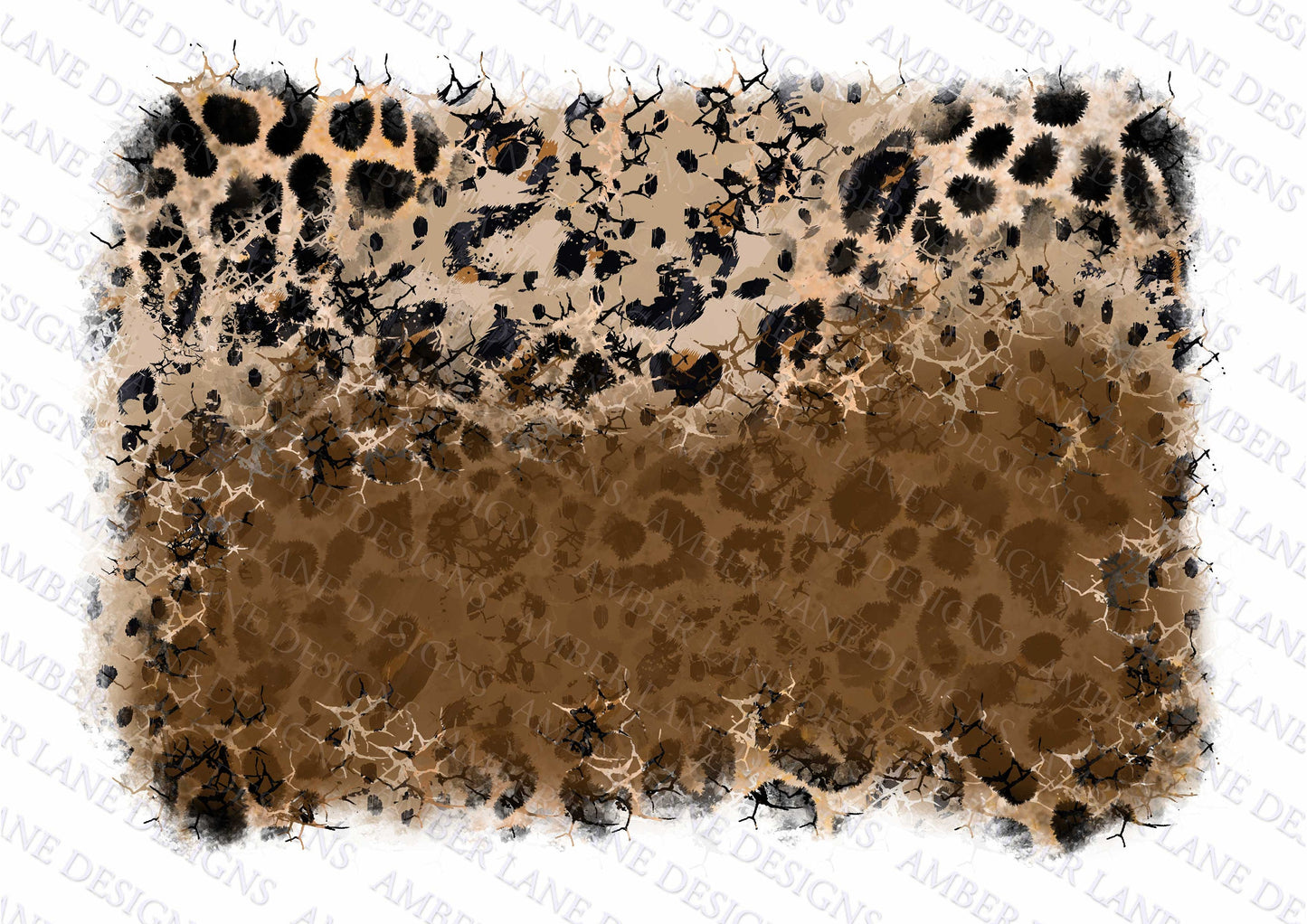 Ombre glitter leopard crackle background patches two png files