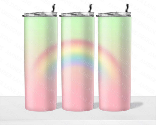 Rainbow gradient tumbler 20oz SKINNY TUMBLER straight wrap 1 jpeg file