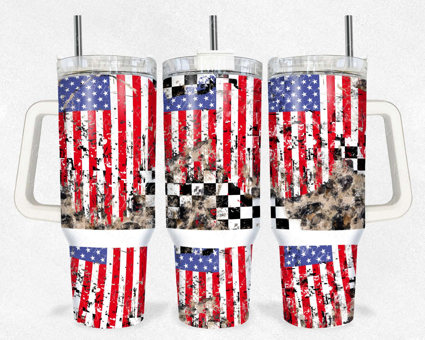 USA racing leopard flag 40oz TUMBLER Two Piece tumbler sublimation wrap png digital files