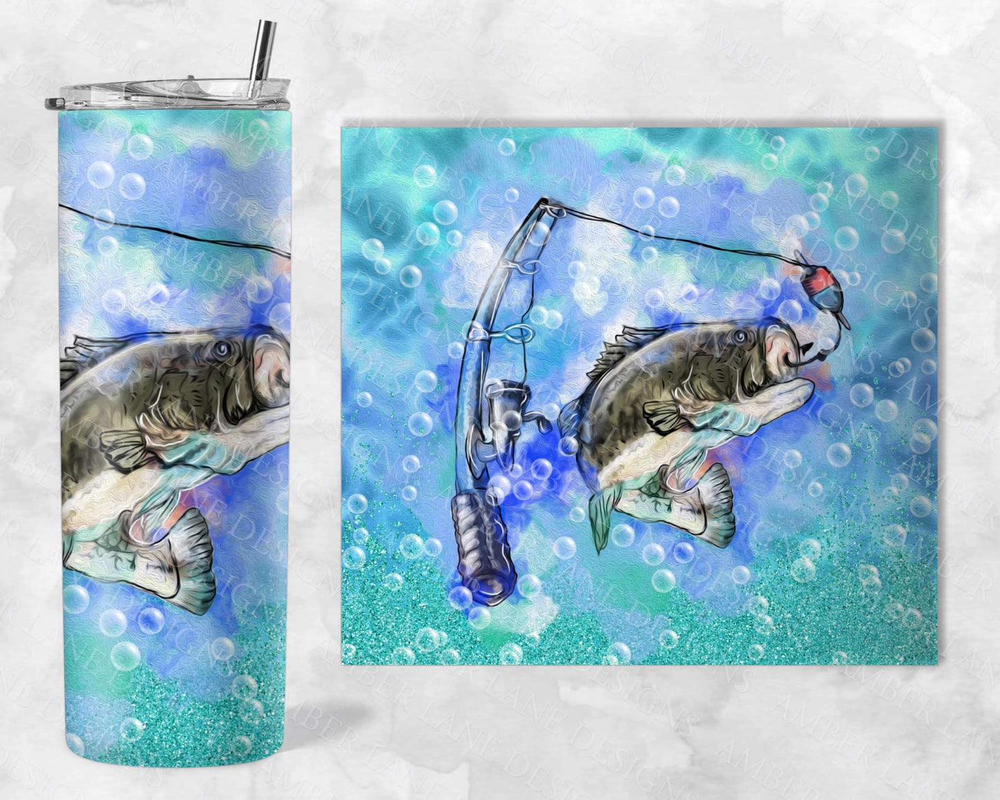 Fishing 20oz SKINNY TUMBLER straight wrap 1 jpeg file
