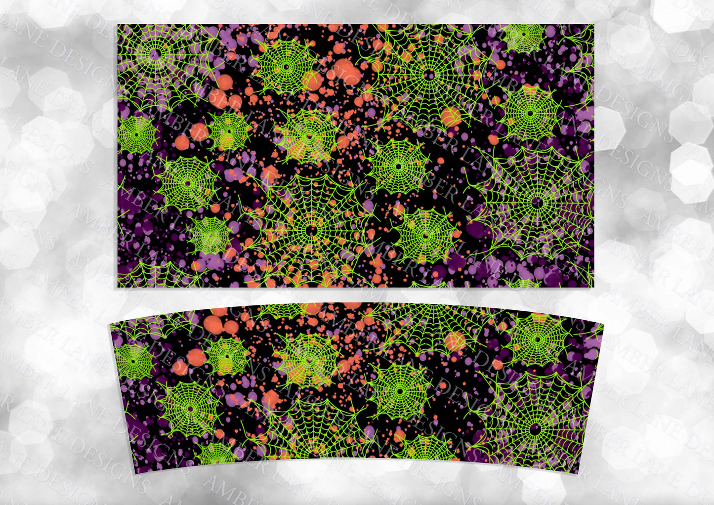 Spider Webs 40oz TUMBLER Two Piece tumbler sublimation wrap png digital files
