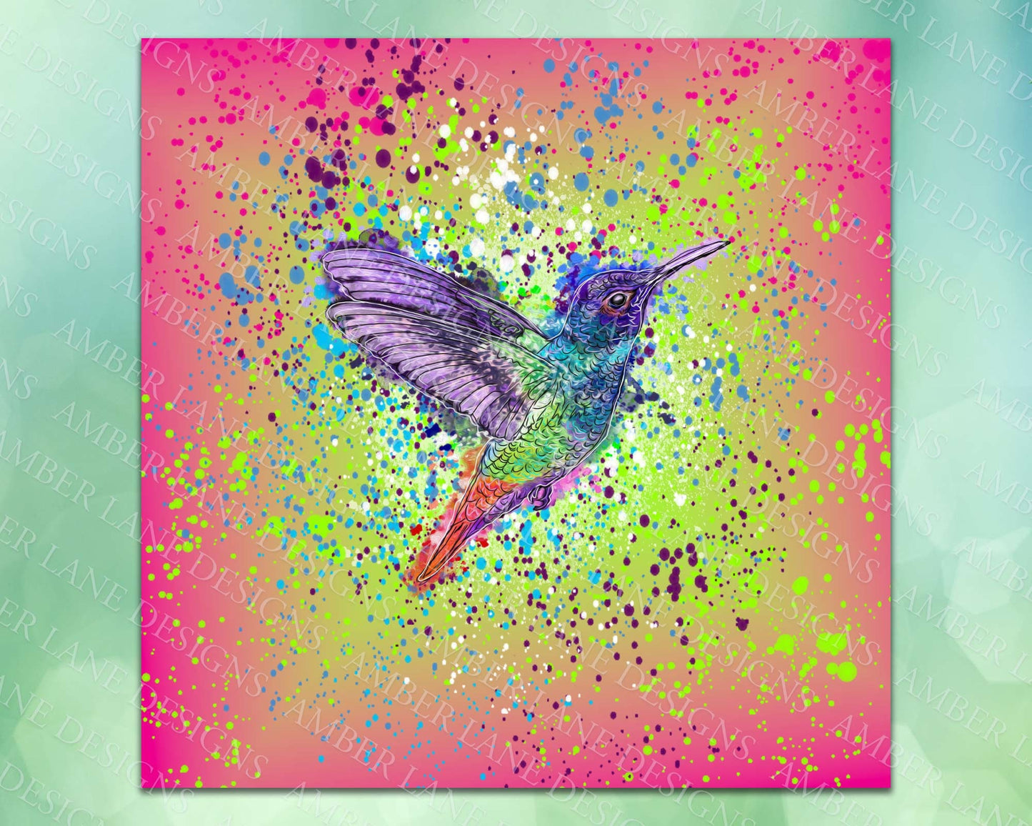 Humming bird wind spinner to fit 10" x 10" jpeg file