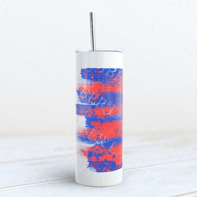 Blue and Red brushstrokes frame png file