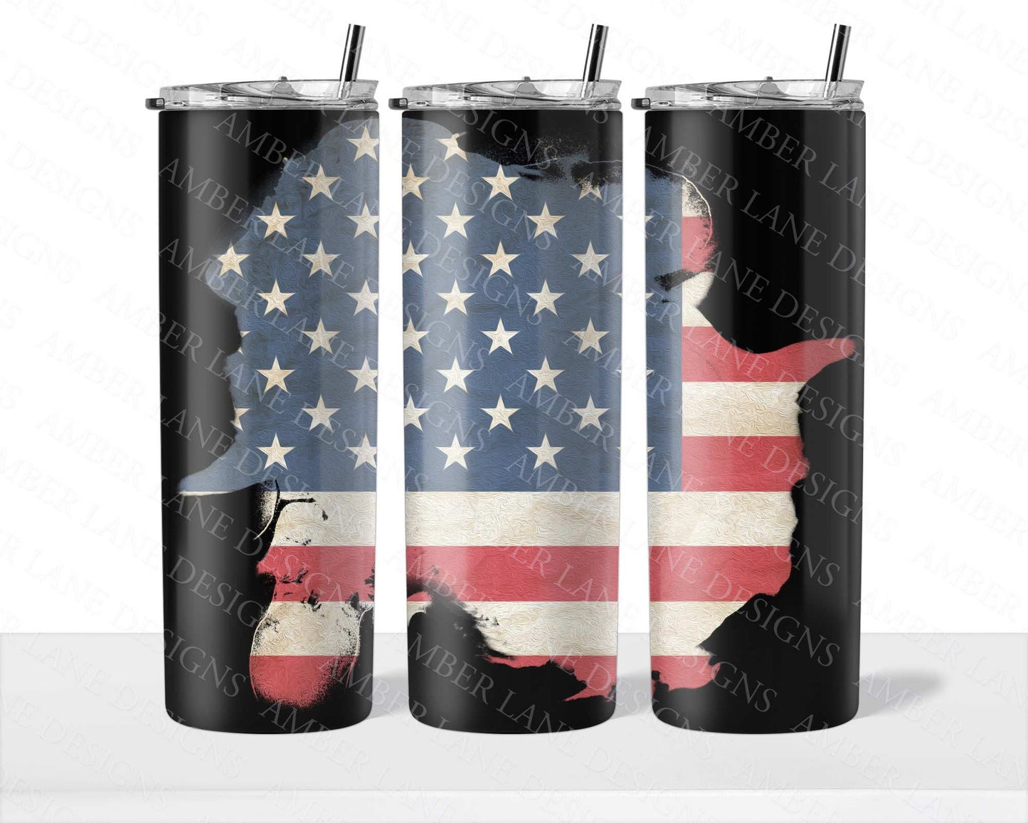 USA flag paint splat 20oz SKINNY TUMBLER straight wrap 1 jpeg file