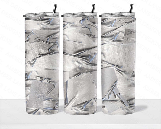 Silver sticky tape tumbler 20oz SKINNY TUMBLER straight wrap 1 jpeg file