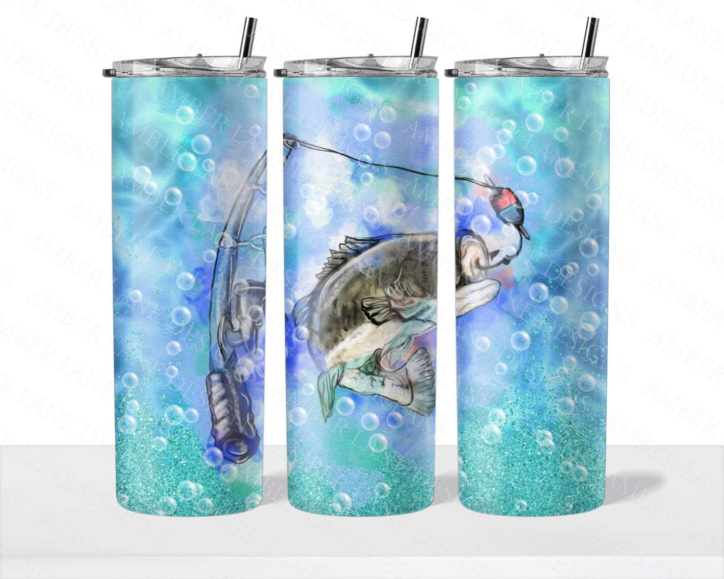 Fishing 20oz SKINNY TUMBLER straight wrap 1 jpeg file