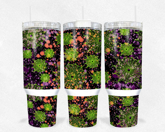 Spider Webs 40oz TUMBLER Two Piece tumbler sublimation wrap png digital files
