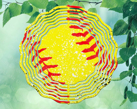 Softball laces Wind spinner to fit 10" x 10" jpeg file