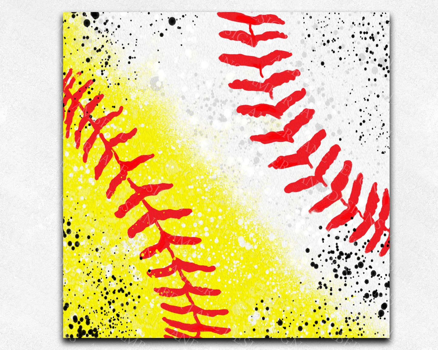 Softball Baseball laces Wind spinner to fit 10" x 10" jpeg file