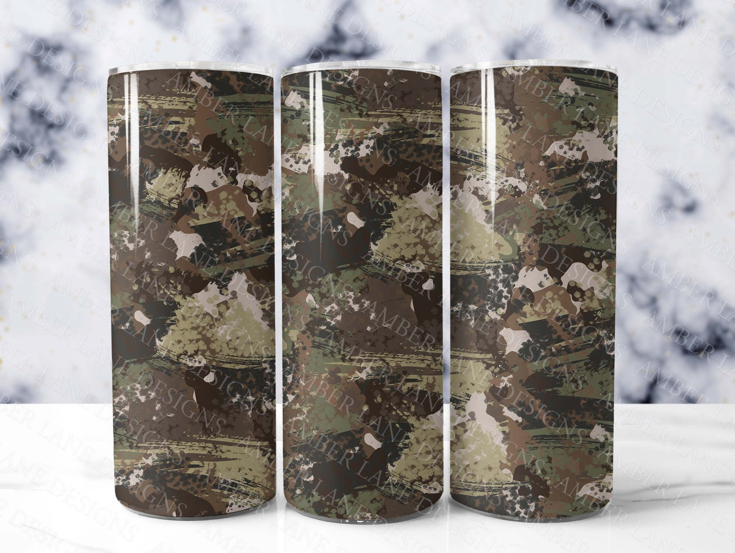 Camouflage 20oz SKINNY TUMBLER straight wrap 1 jpeg file