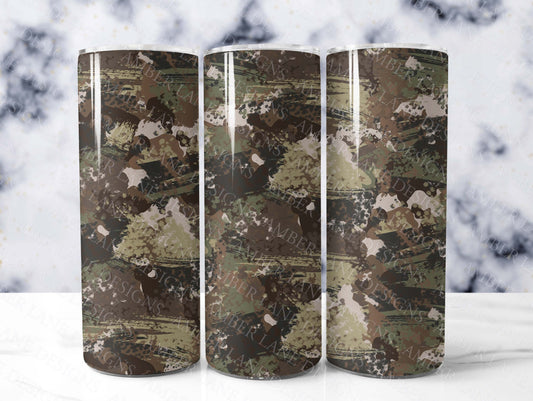 Camouflage 20oz SKINNY TUMBLER straight wrap 1 jpeg file
