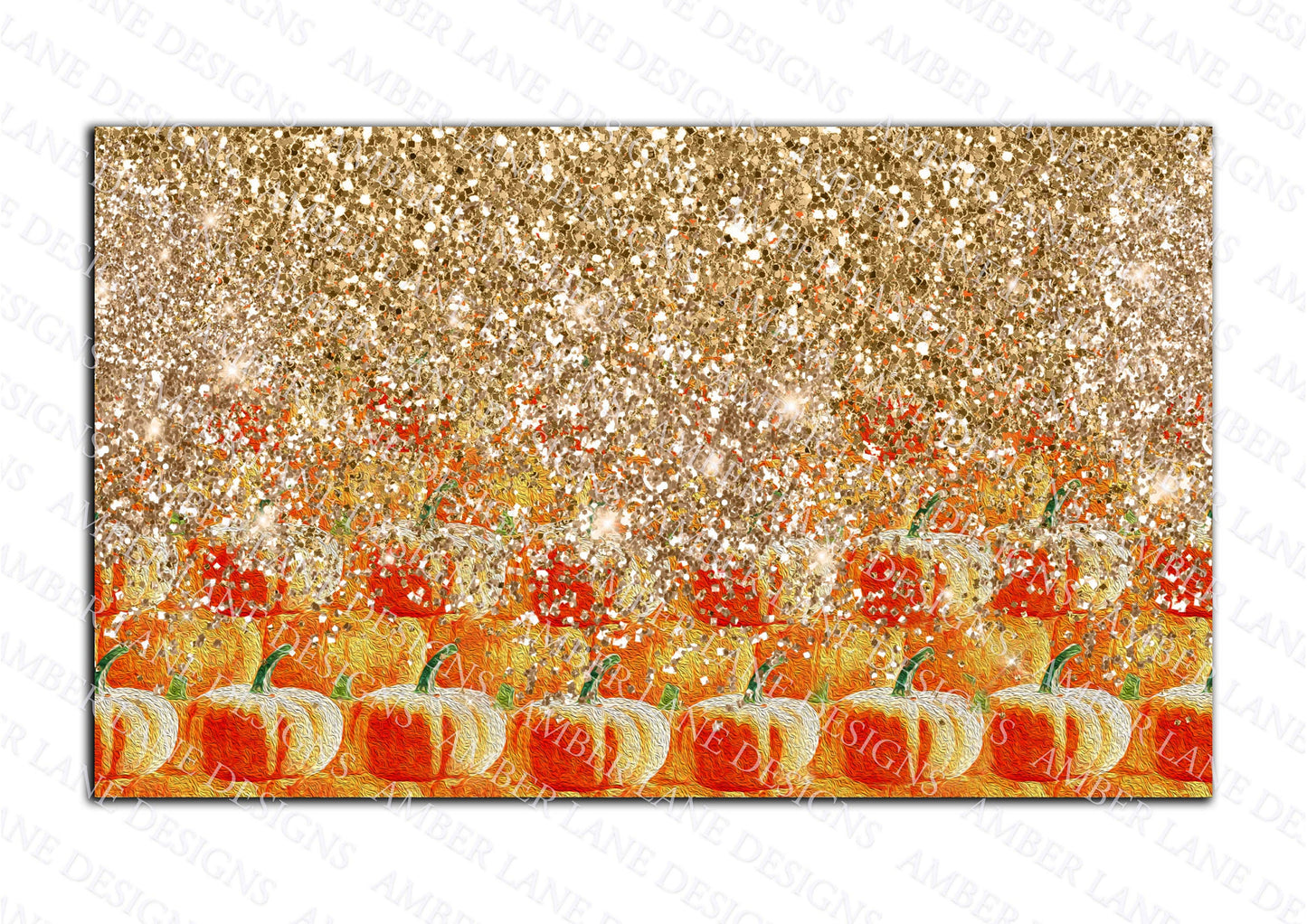 Pumpkin and gold glitter 4in1 Can Cooler Sublimation Wrap 1 jpeg file