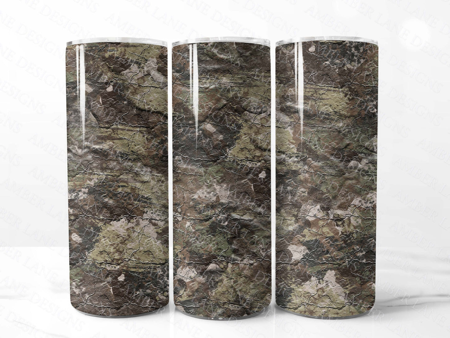 3D Texture Camouflage 20oz SKINNY TUMBLER straight wrap 1 jpeg file