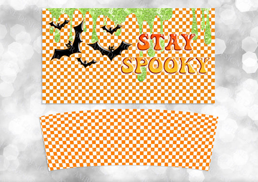 Stay Spooky cute bats 3D, 40oz TUMBLER Two Piece tumbler sublimation wrap png digital files