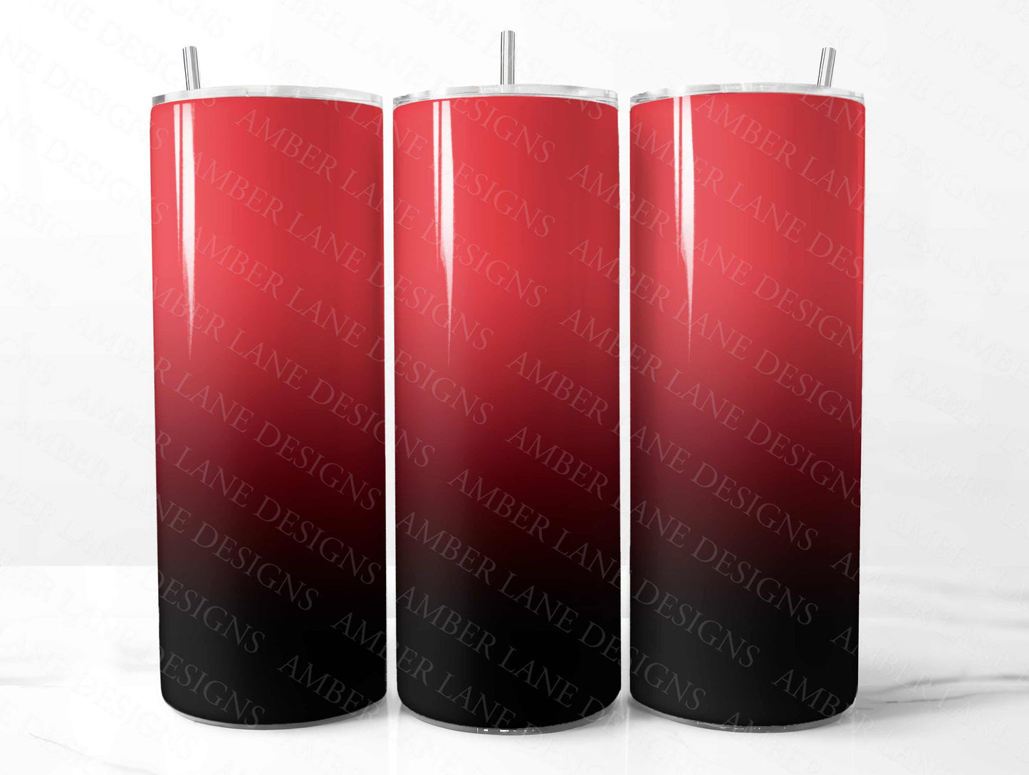 Red and Black gradient tumbler 20oz SKINNY TUMBLER straight wrap 1 jpeg file