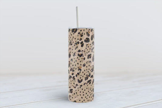 Cheetah Leopard 20oz SKINNY TUMBLER wrap