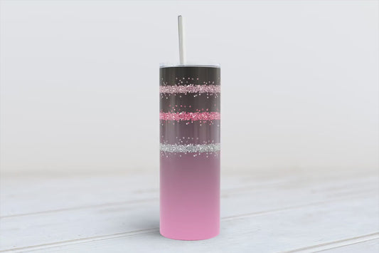 Purple glitter ombre stripes tumbler 20oz SKINNY TUMBLER straight wrap 1 jpeg file