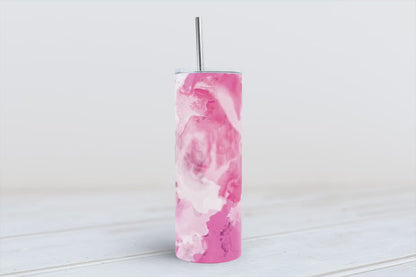 Pink Alcohol ink  tumbler 20oz SKINNY TUMBLER straight wrap 1 jpeg file