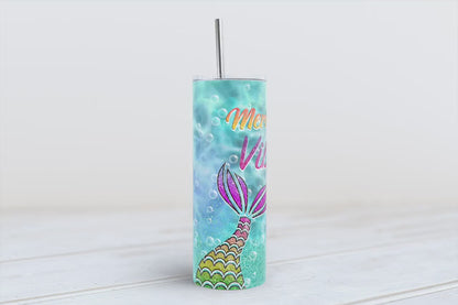 Mermaid Vibes 20oz SKINNY TUMBLER straight wrap 1 jpeg file