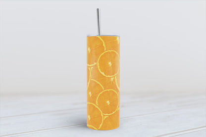 Orange citrus fruit 20oz seamless SKINNY TUMBLER straight wrap 1 jpeg file