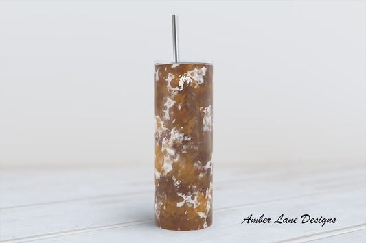 Cowhide 20oz SKINNY TUMBLER wrap
