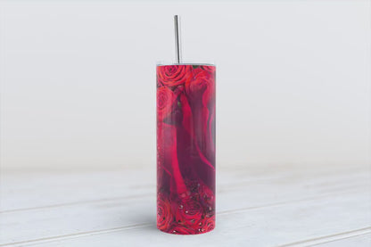 Red Roses 20oz SKINNY TUMBLER straight wrap 3 jpeg files (not seamless)