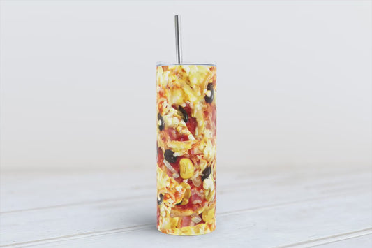 Pizza 20oz seamless SKINNY TUMBLER straight wrap 1 jpeg file